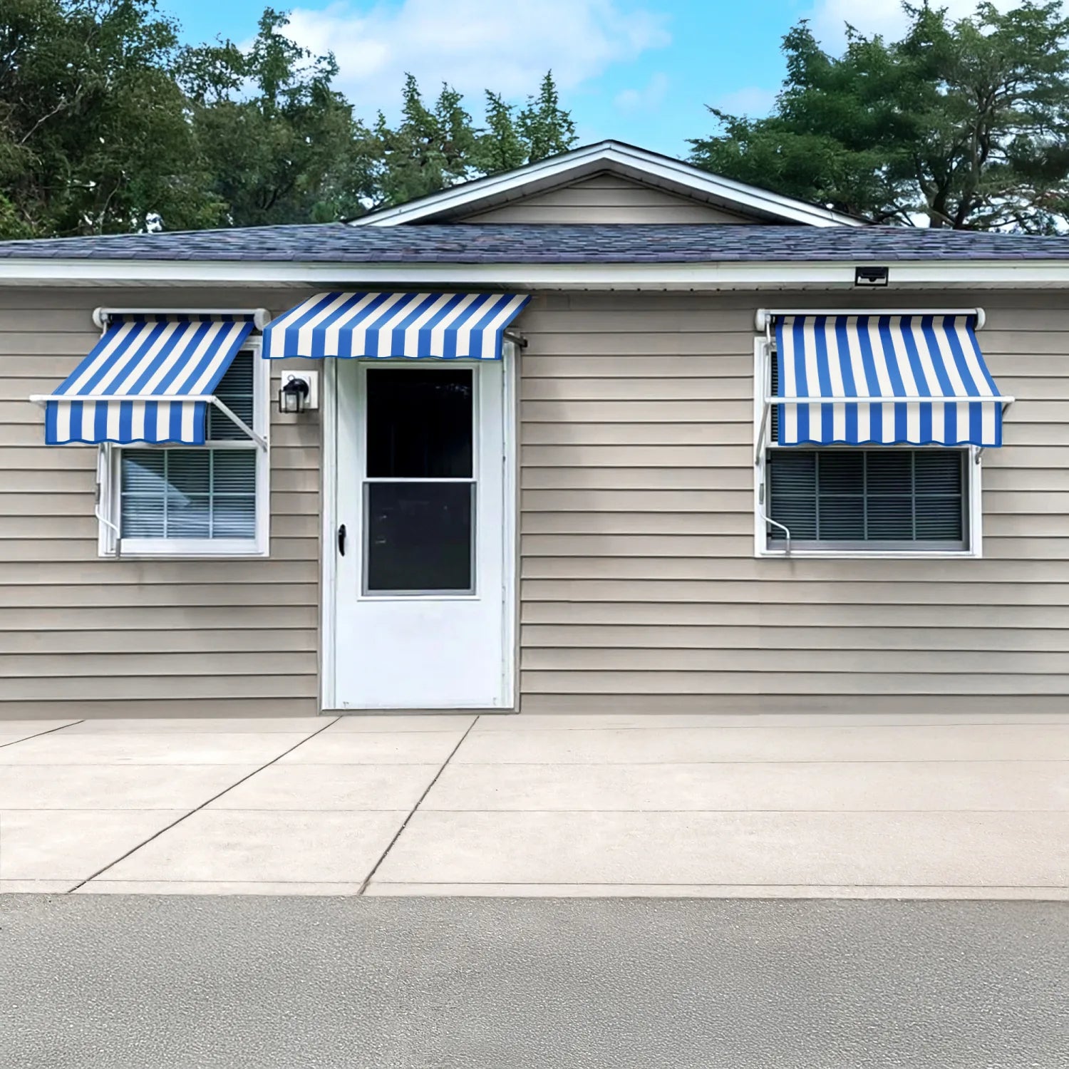 Bright Blue/White Stripe