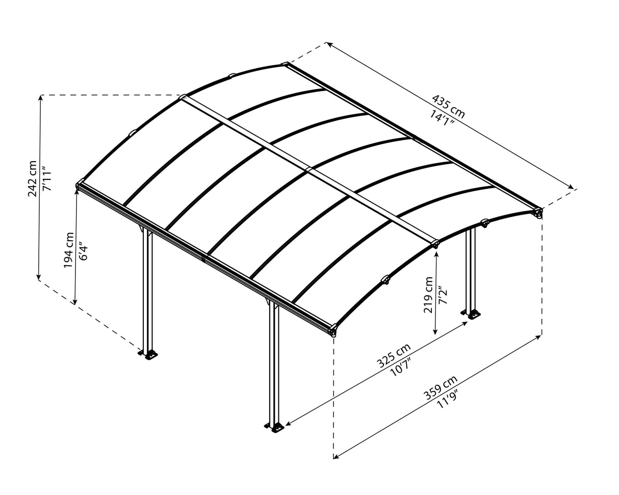 Arcadia™ 4300 12' x 14' Carport