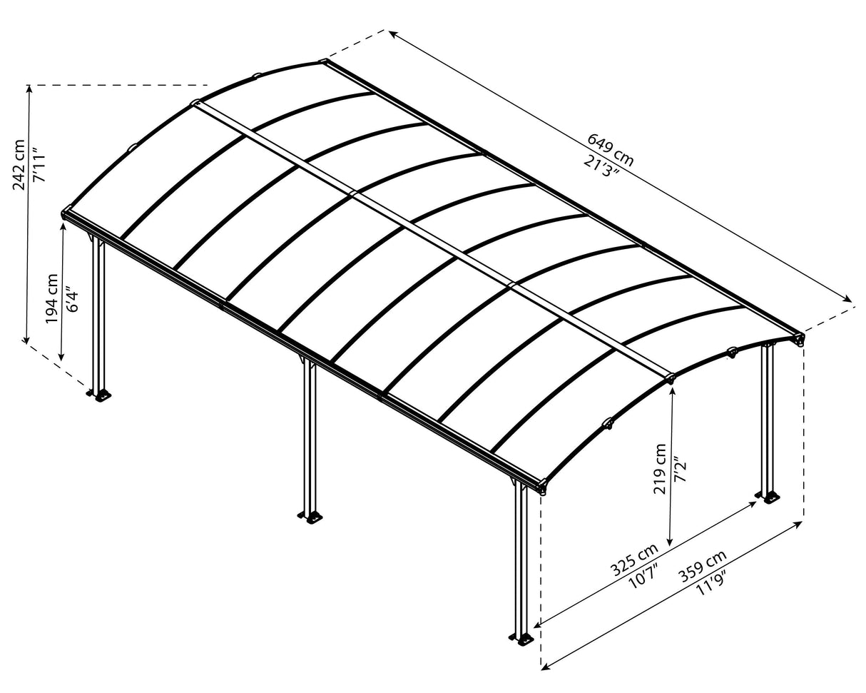 Arcadia™ 6400 12' x 21' Carport