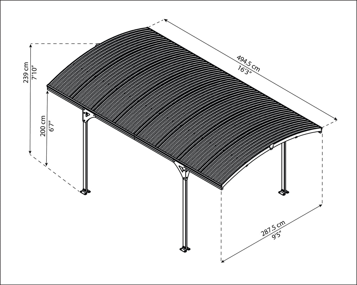 Atlas 5000 10' x 16' Carport