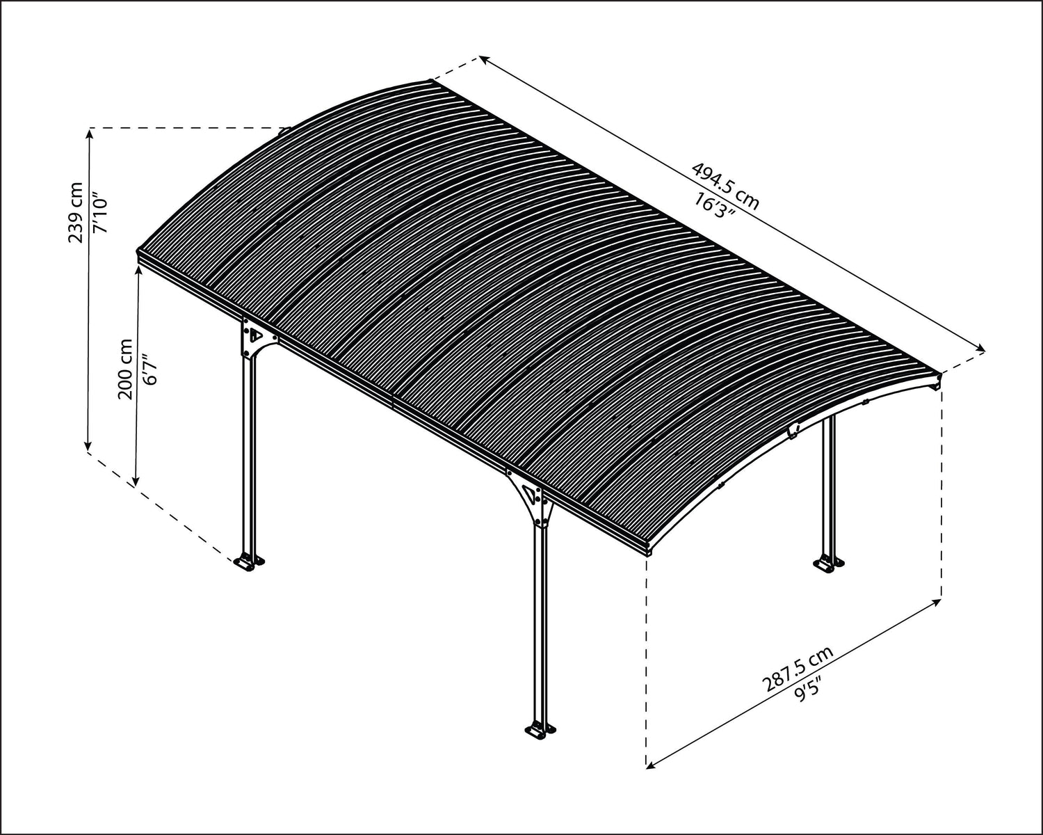 Atlas 5000 10' x 16' Carport