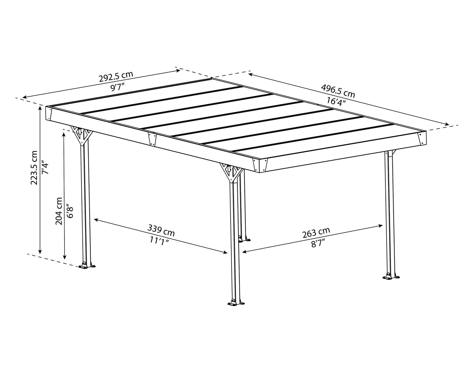 Palma 5000 10x16 Carport