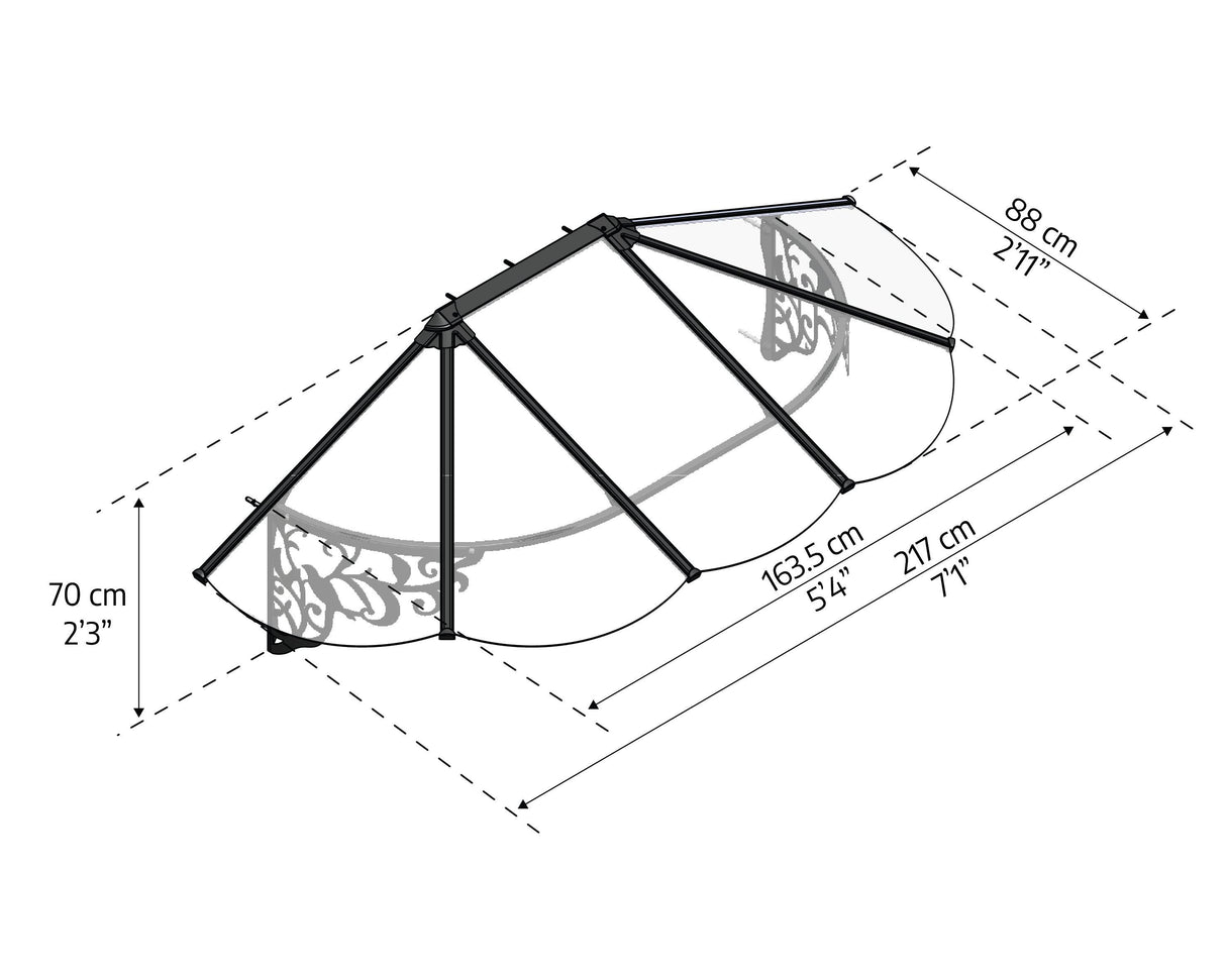 Lily 2130 7' x 3' Awning