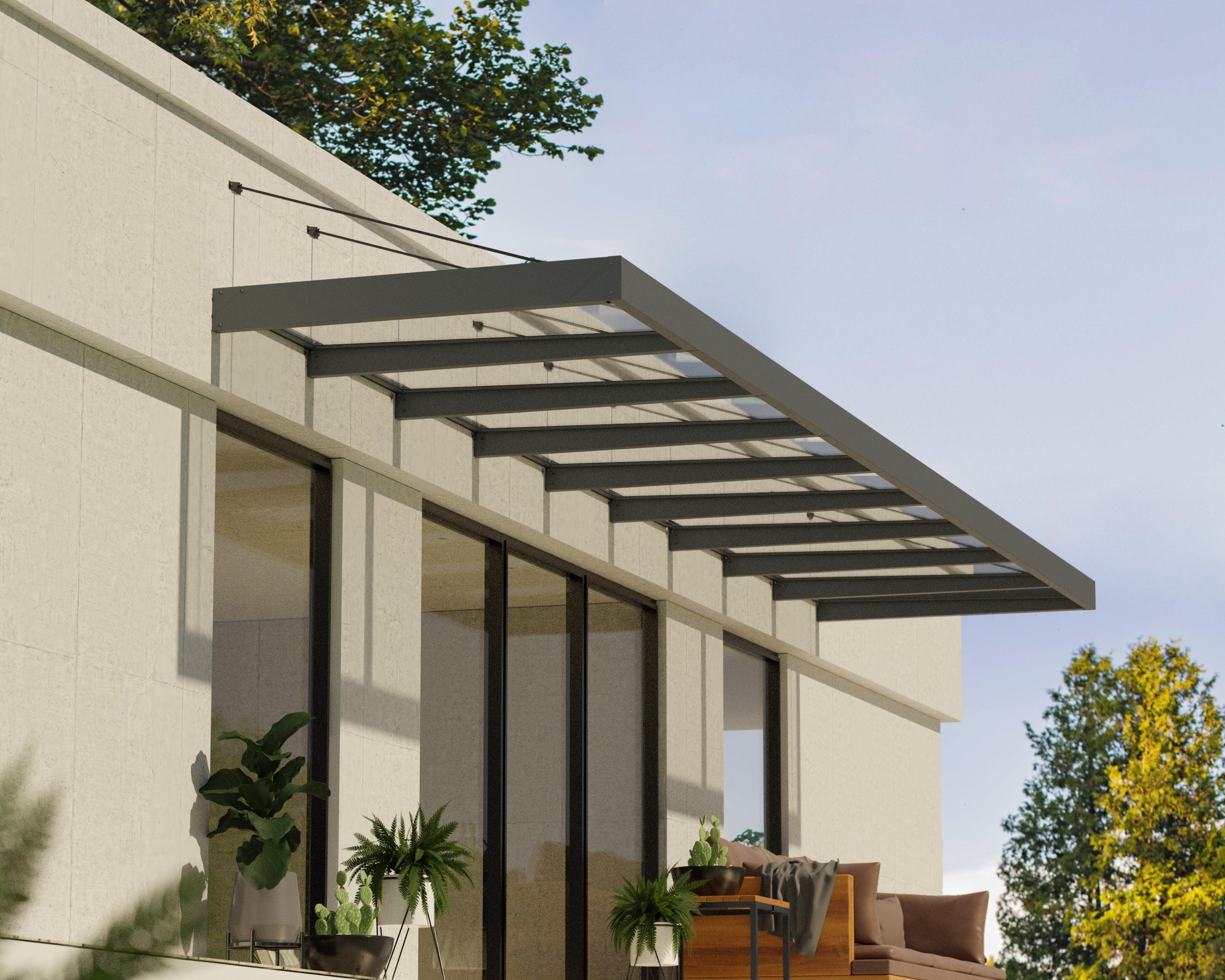 Sophia XL 9000 Door Awning – Aluminum Frame & Clear Acrylic Panel