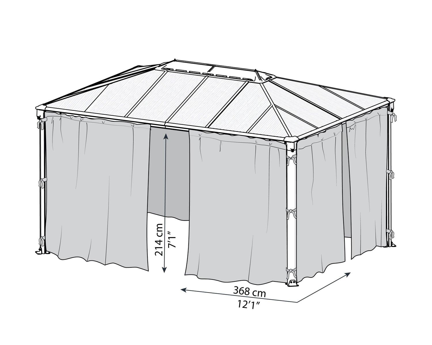 Gazebo Netting Set - 4 Piece