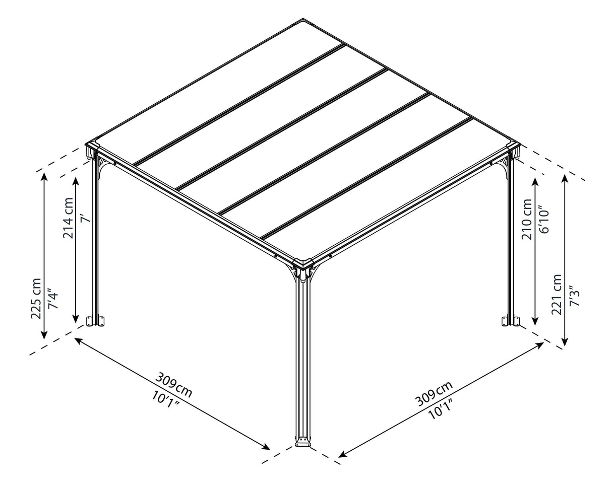 Milano™ 3000 10' x 10' Gazebo