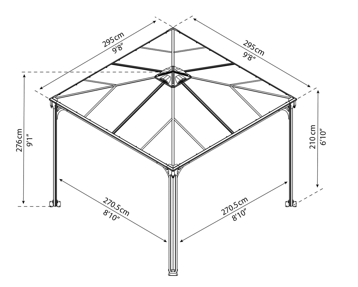 Palermo™ 3600 12' x 12' Gazebo