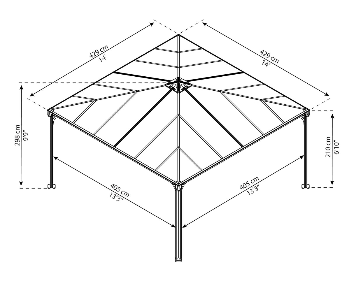 Palermo™ 4300 14' x 14' Gazebo