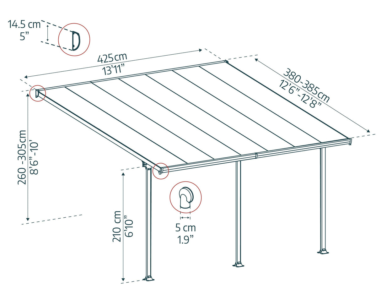 Feria 13' x 14' Patio Cover