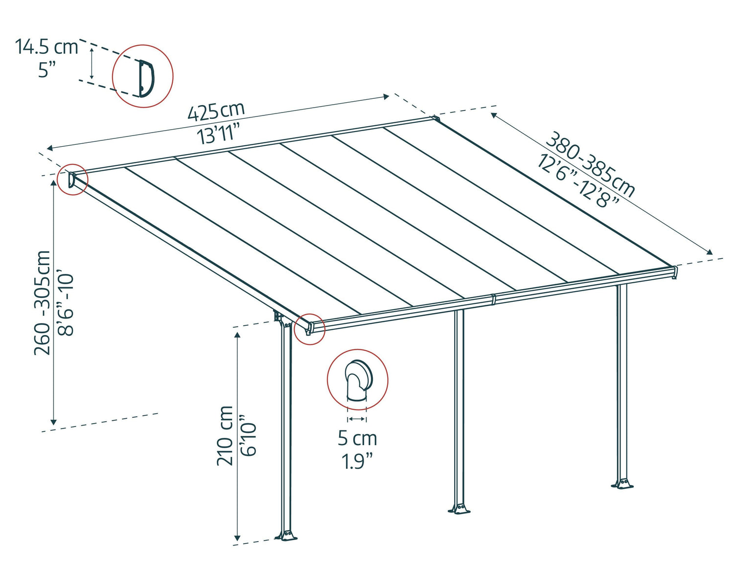 Feria 13' x 14' Patio Cover