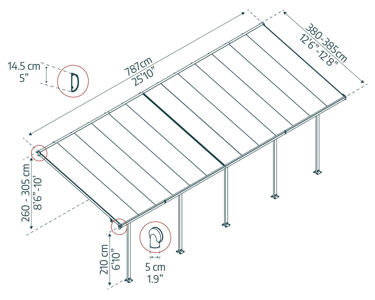 Feria 13' x 26' Patio Cover