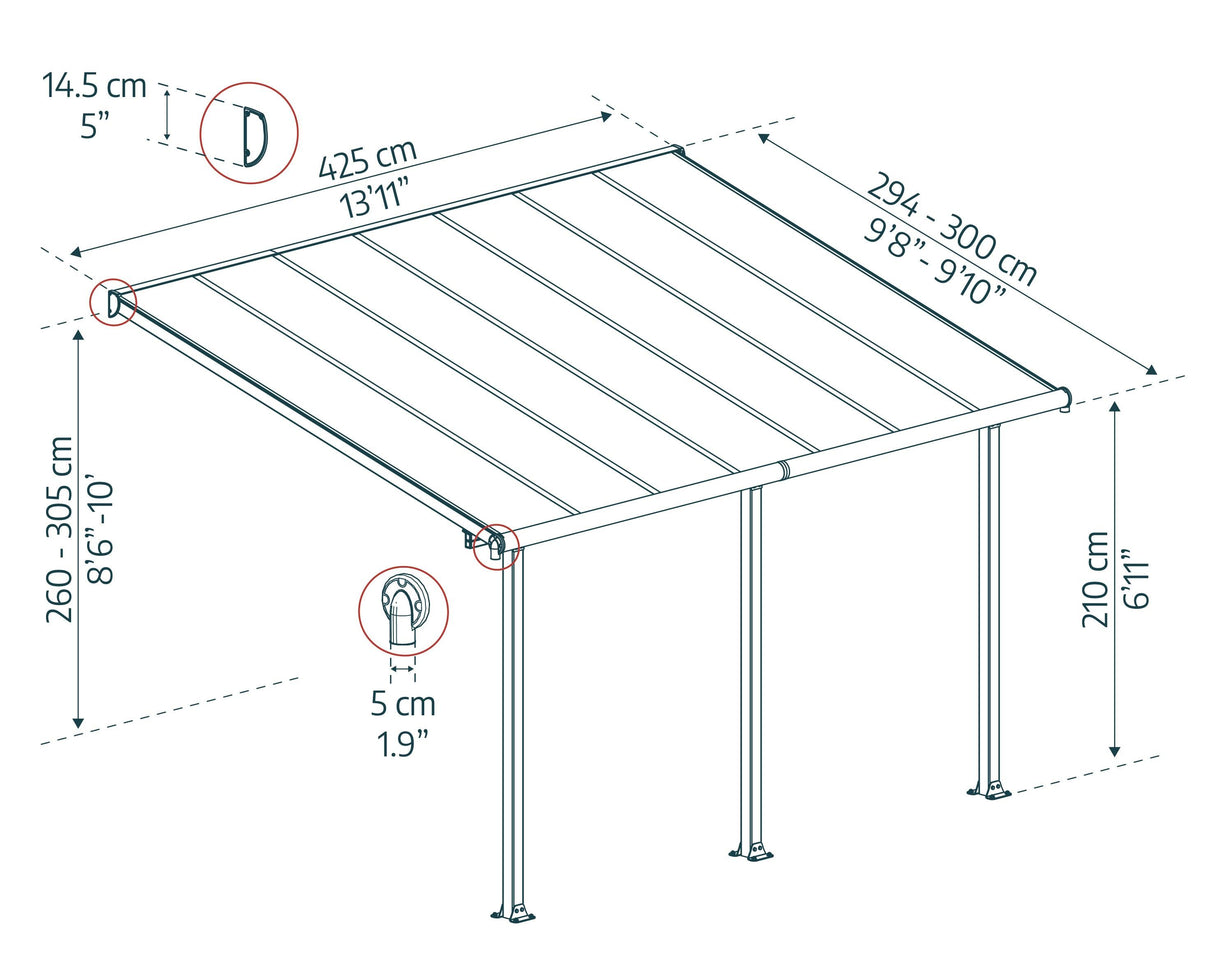 Olympia 10' x 14' Patio Cover