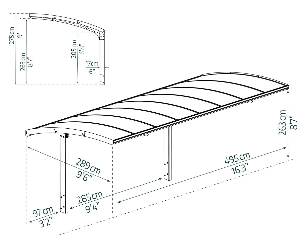 Arizona Breeze 5000 16' x 10' Carport