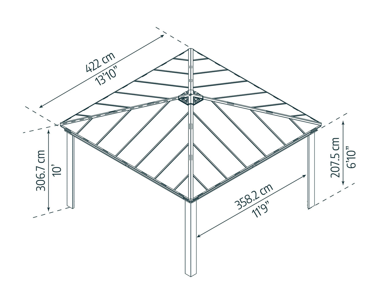 Colorado 14' x 14' Carport/Gazebo