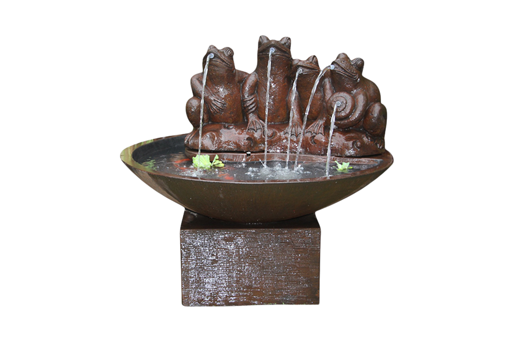 Frogs in the Pond Fountain Rust
