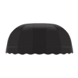 chicagoBlack awning with a textured surface on a white background