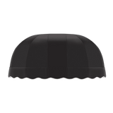 chicagoBlack awning with a textured surface on a white background