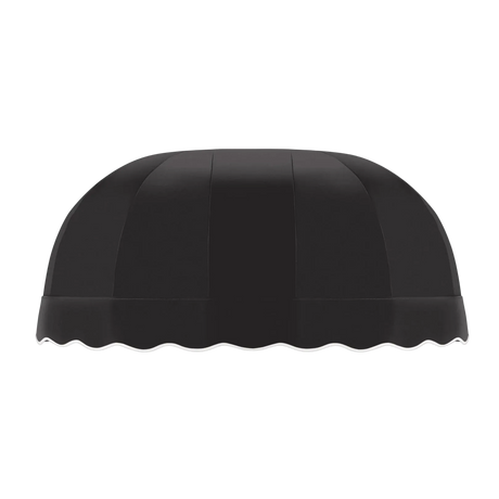 chicagoBlack awning with a textured surface on a white background