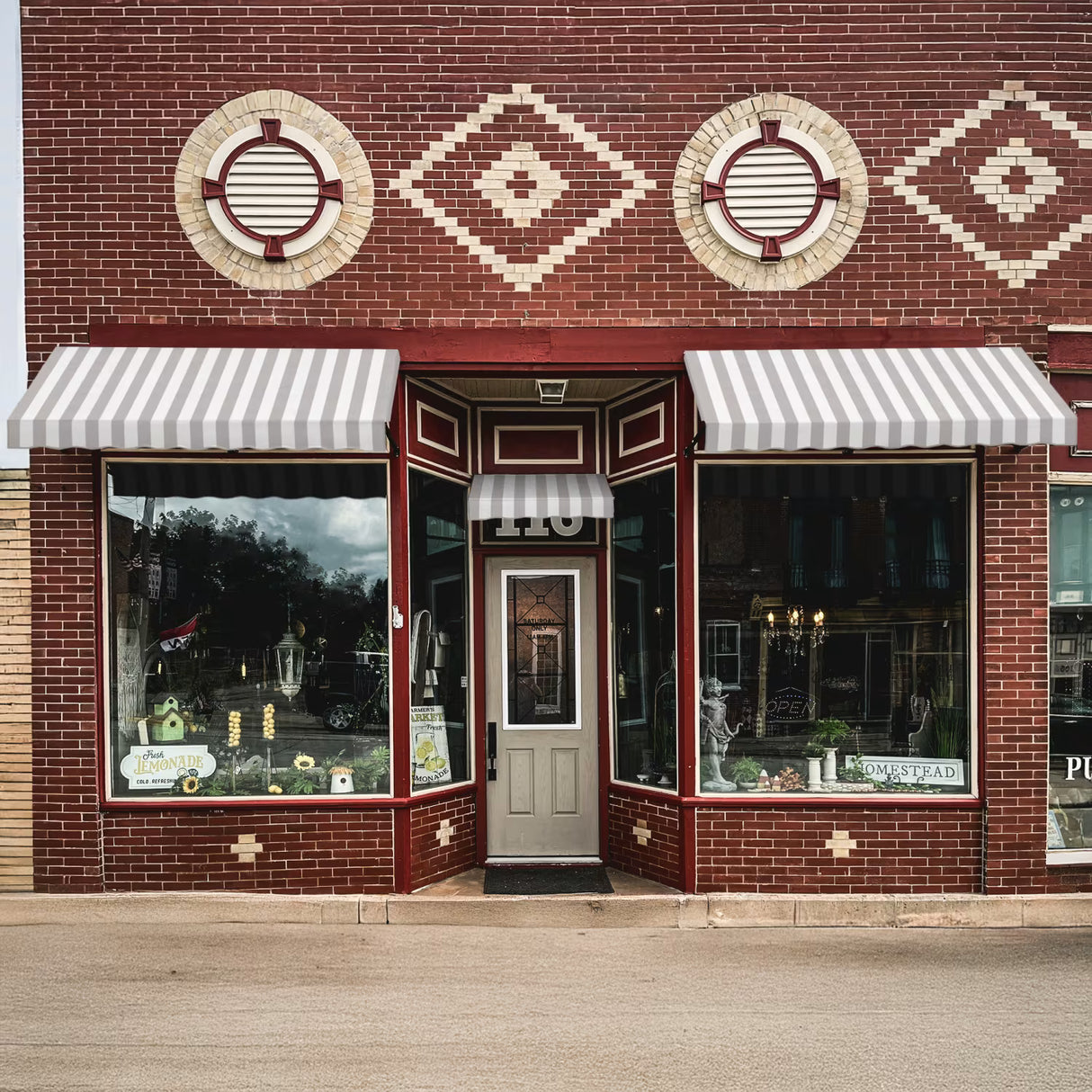 Dallas Retro 52.5" (4.ft) Wide Fabric Awning