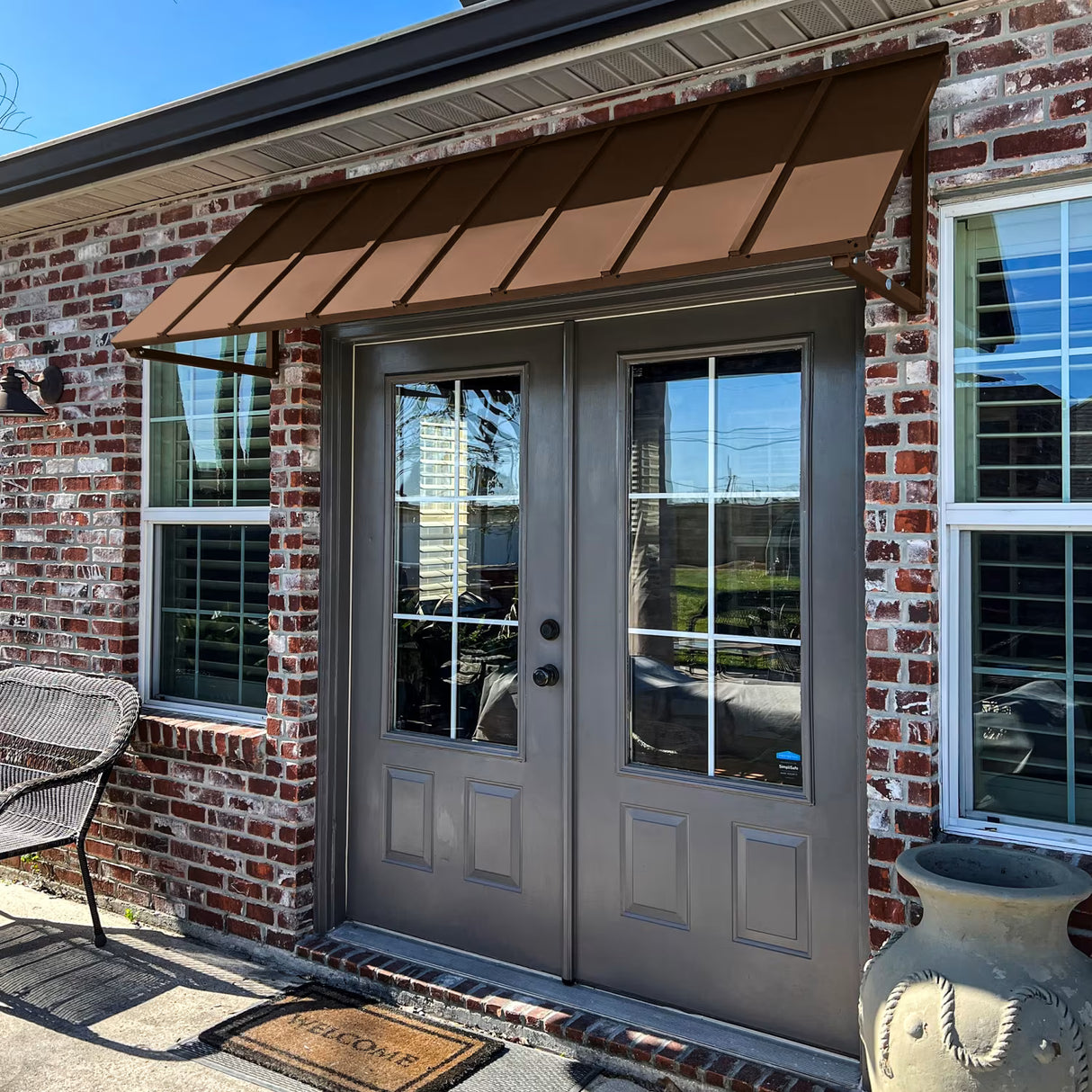 Houstonian 56" (4.ft) Wide. Metal Awning