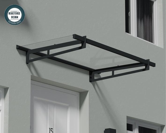 Bremen 1500 Door Awning Kit 3x5 ft | Modern Clear Door Canopy