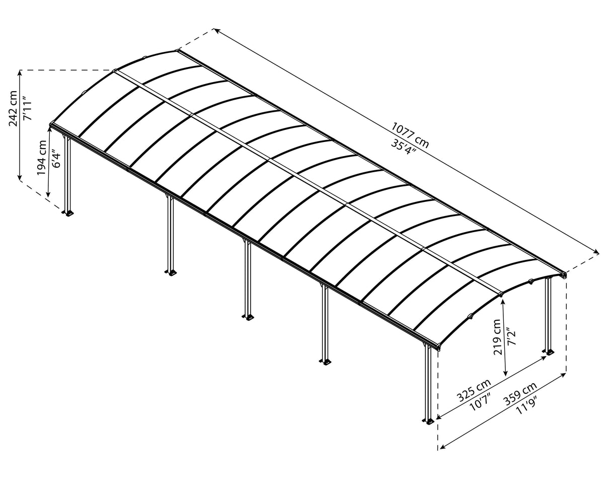 Arcadia™ 10600 12' x 35' Carport