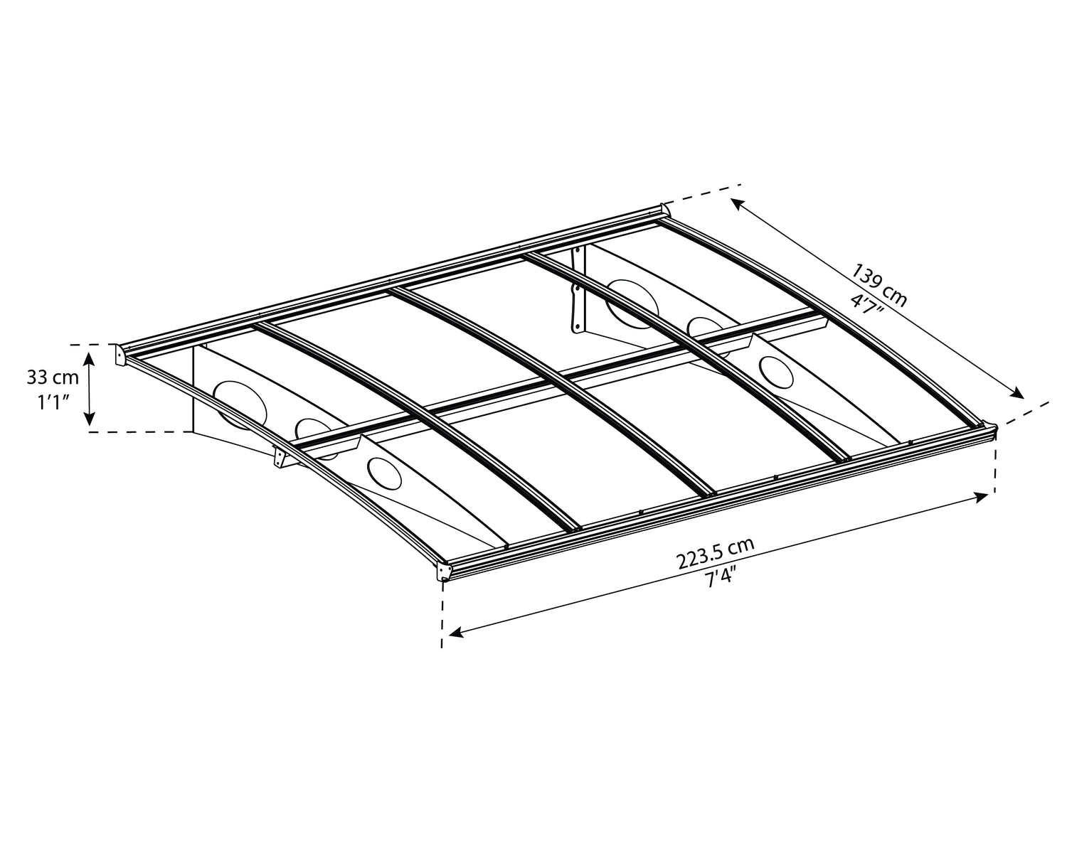 Herald 2230 7' x 5' Awning