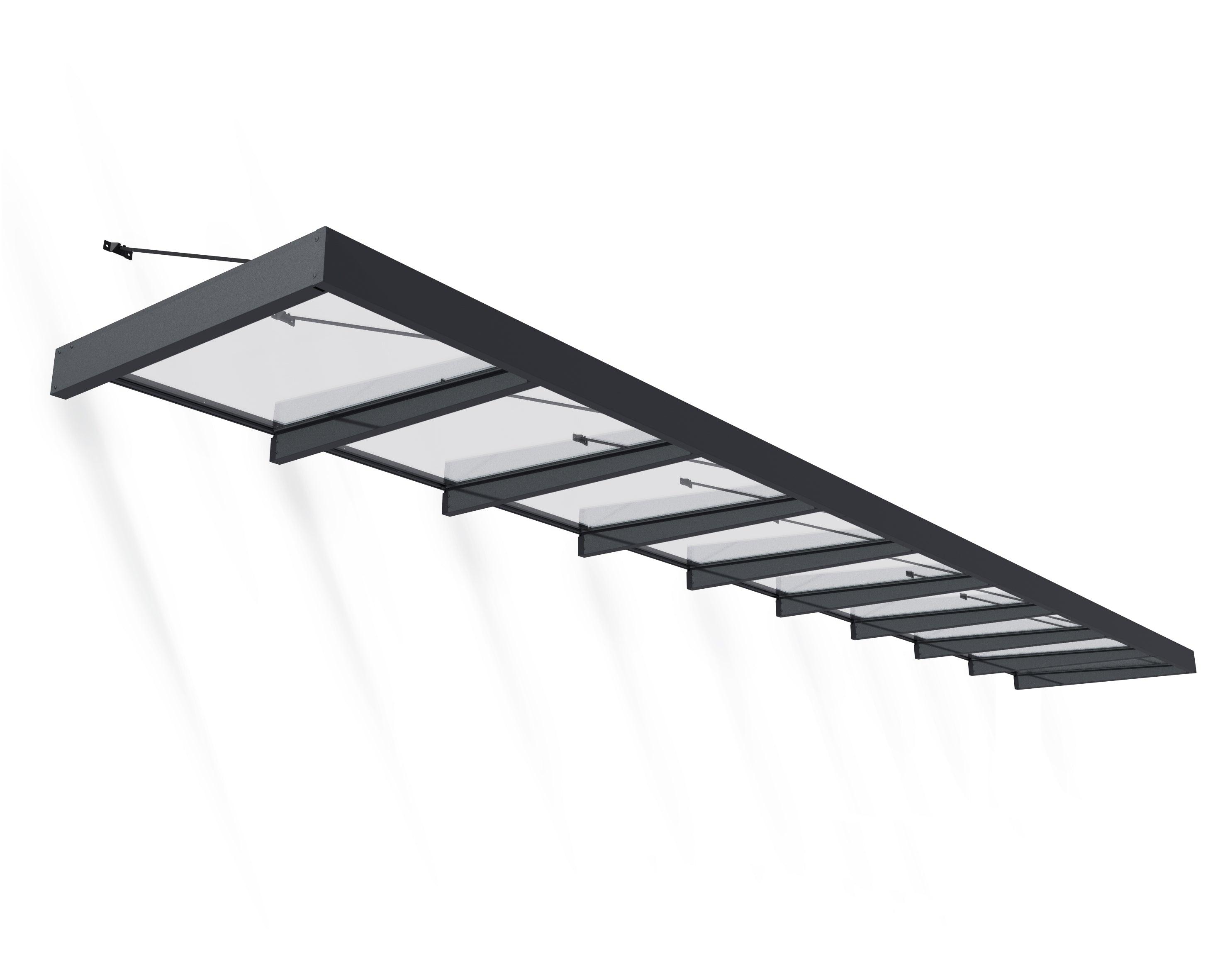 Sophia XL 9000 Door Awning – Aluminum Frame & Clear Acrylic Panel