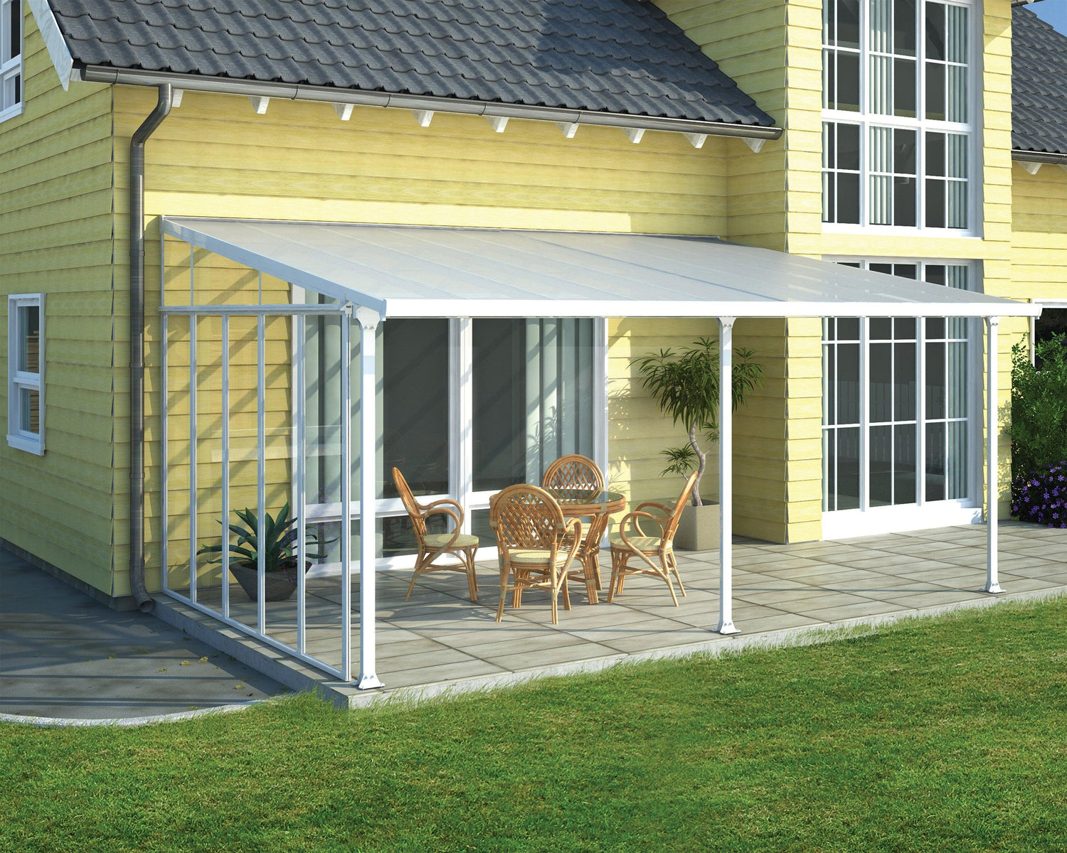 Feria 13' Patio Cover Sidewall Kit - White