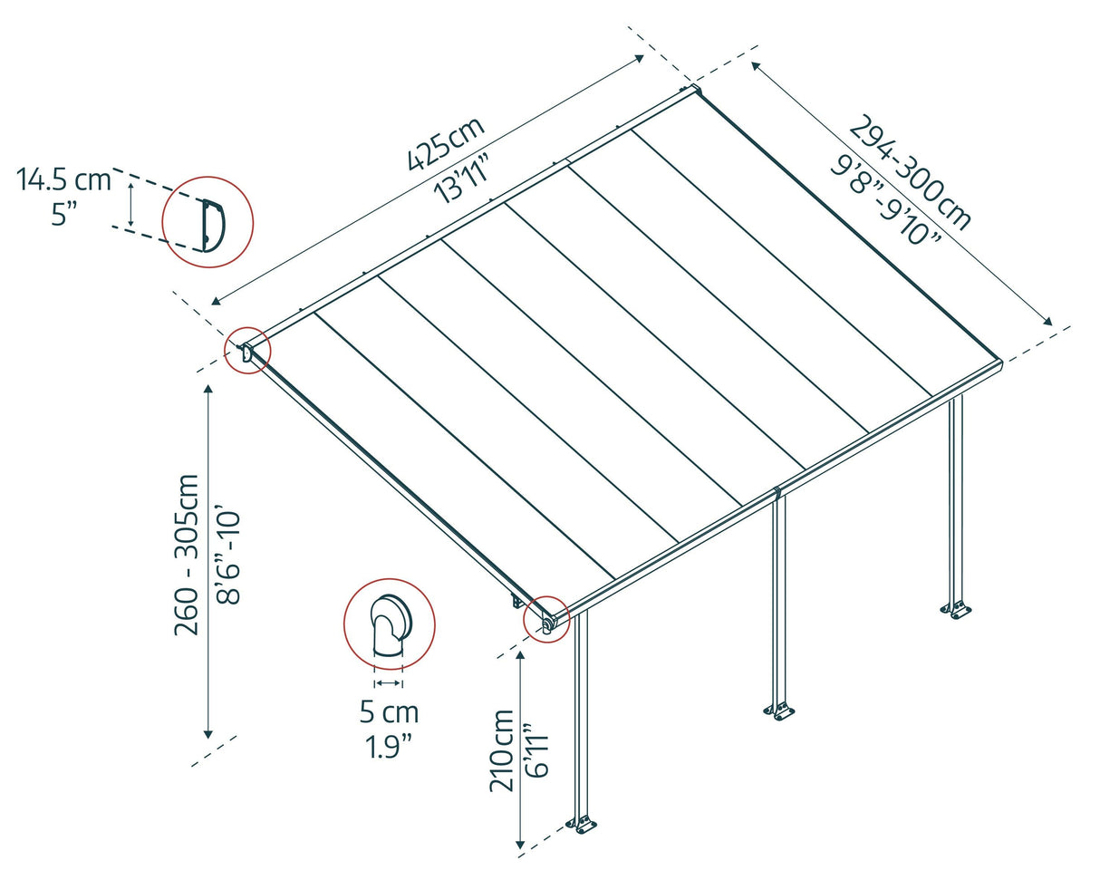 Feria 10' x 14' Patio Cover