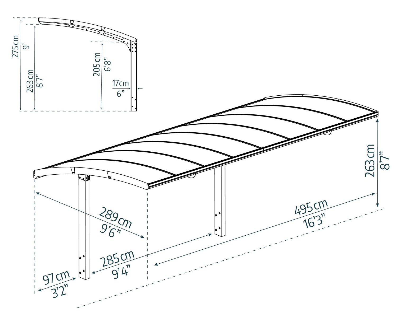 Arizona Breeze 5000 16' x 10' Carport