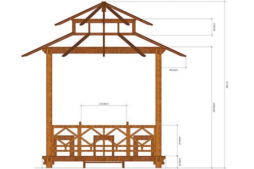 Bali™ Solid Wood Gazebo 100sq. ft.