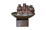 Frogs in the Pond Fountain Rust